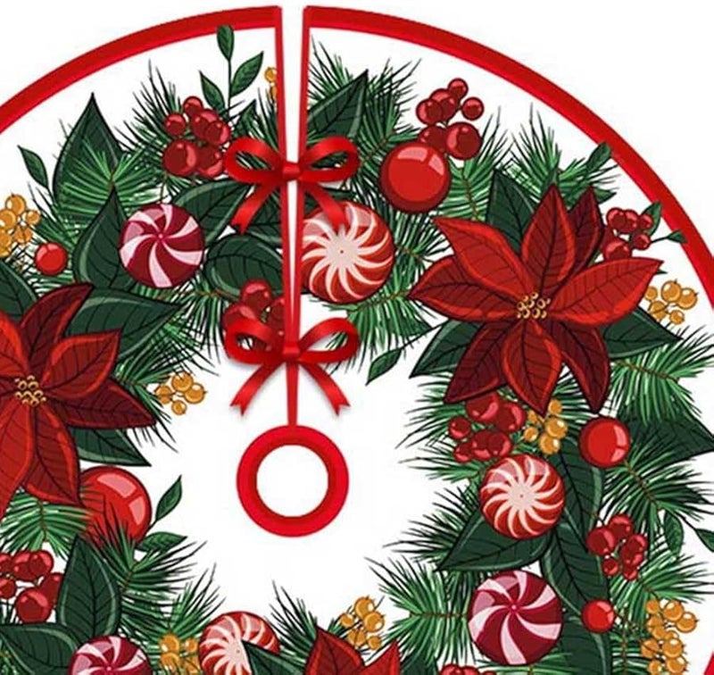 تنورة شجرة الكريسماس بتصميم فني كرتوني ممتع للعطلات مقاس D - Image 2